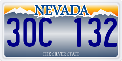 NV license plate 30C132