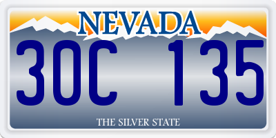 NV license plate 30C135