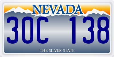 NV license plate 30C138