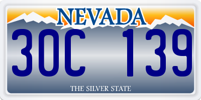 NV license plate 30C139
