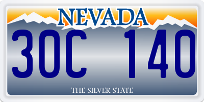 NV license plate 30C140