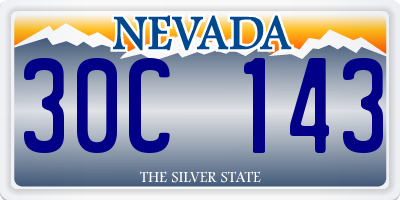 NV license plate 30C143