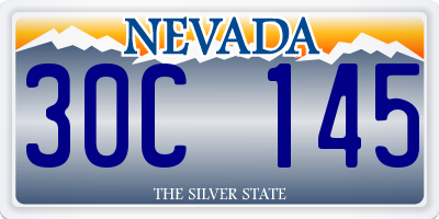 NV license plate 30C145