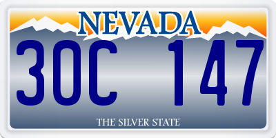 NV license plate 30C147