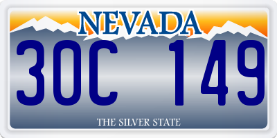 NV license plate 30C149