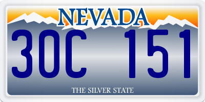 NV license plate 30C151