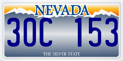 NV license plate 30C153