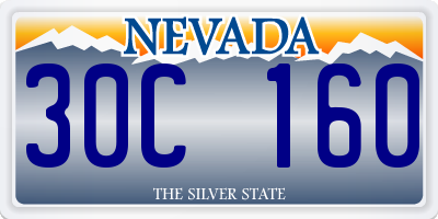 NV license plate 30C160