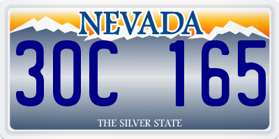 NV license plate 30C165
