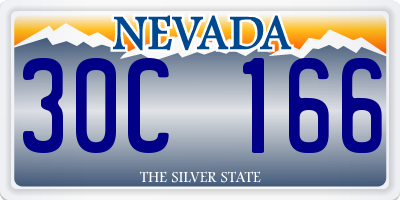 NV license plate 30C166