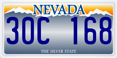 NV license plate 30C168