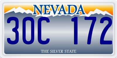 NV license plate 30C172