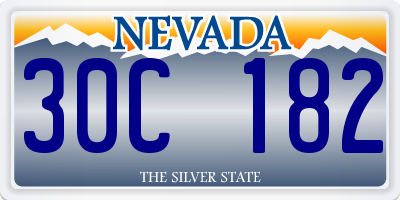 NV license plate 30C182
