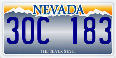 NV license plate 30C183