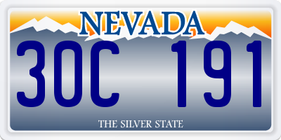 NV license plate 30C191