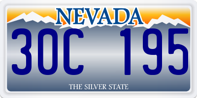 NV license plate 30C195