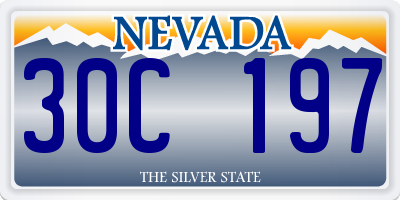 NV license plate 30C197