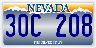 NV license plate 30C208