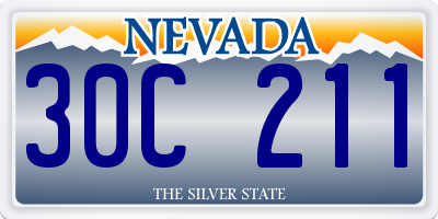NV license plate 30C211