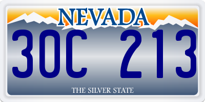 NV license plate 30C213