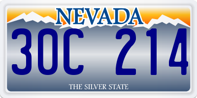NV license plate 30C214