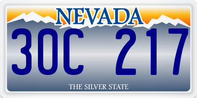 NV license plate 30C217
