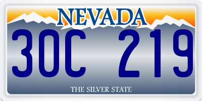 NV license plate 30C219
