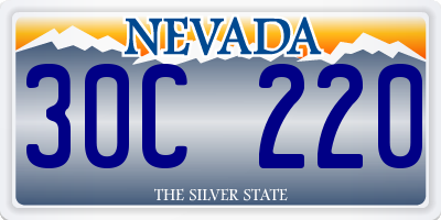 NV license plate 30C220