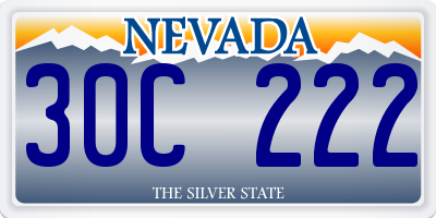 NV license plate 30C222