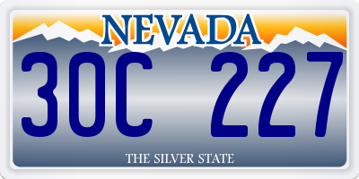 NV license plate 30C227
