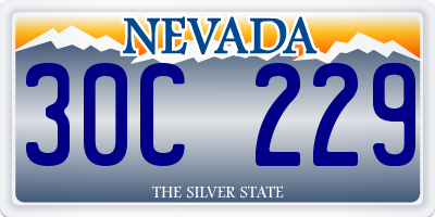 NV license plate 30C229