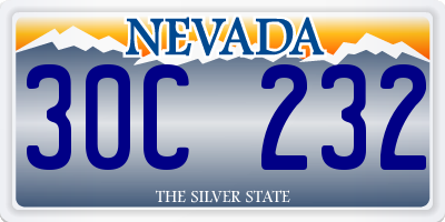 NV license plate 30C232