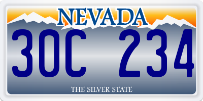 NV license plate 30C234