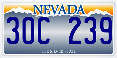 NV license plate 30C239