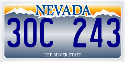 NV license plate 30C243