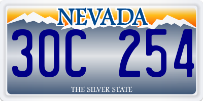 NV license plate 30C254