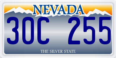 NV license plate 30C255