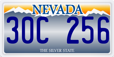 NV license plate 30C256