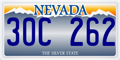 NV license plate 30C262