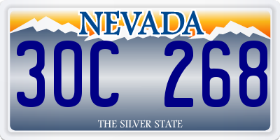 NV license plate 30C268
