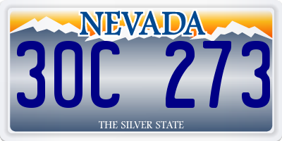 NV license plate 30C273