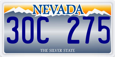 NV license plate 30C275