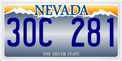 NV license plate 30C281