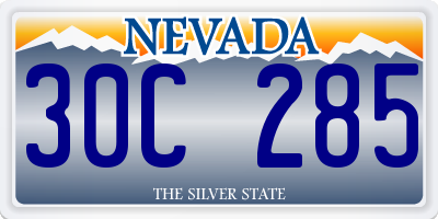NV license plate 30C285