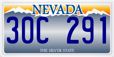 NV license plate 30C291