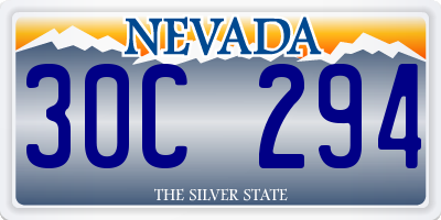 NV license plate 30C294