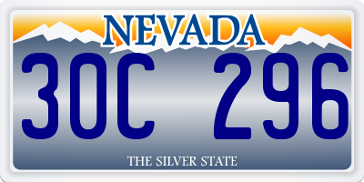 NV license plate 30C296
