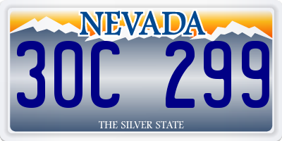 NV license plate 30C299
