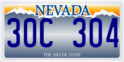 NV license plate 30C304