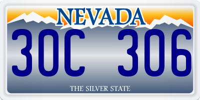 NV license plate 30C306